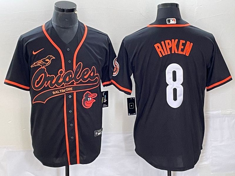 Men Baltimore Orioles #8 Ripken Black Co Branding Nike Game MLB Jersey style 2->baltimore orioles->MLB Jersey